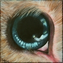Augenblick eines Kaninchens I; Acryl auf Leinwand;
30 x 30 cm
